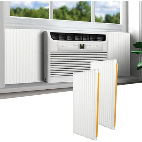 LBG Products Window AC Foam Insulation Panel Kit,Pack of 2 Insulated Air Conditioner Side Panels,18in High x 9in Wide x 7/8in Thick Cover