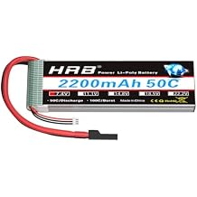 HRB 2S 7.4V 2200mAh LiPo Battery 50C TR Plug Compatible with RC Airplane, RC Helicopter, RC Car, RC Truck, RC Boat