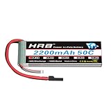 HRB 2S 7.4V 2200mAh LiPo Battery 50C 100C TRX Plug for Traxxas 1:16 Slash, 1/16 E-Revo, 1/16 Summit, Rally Vehicles