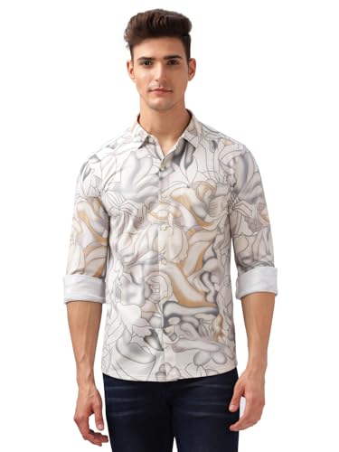 Image of BULLMER Trendy Regular Fit Striped Causal Full Sleeve Shirt for Men.