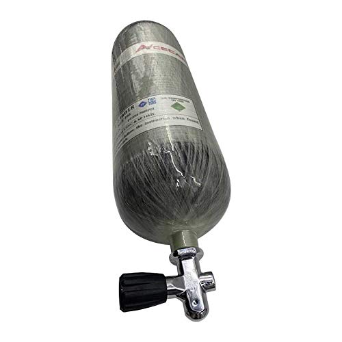 Acecare PCP Airguns 9L DOT Approved Hpa Tank 4500Psi Scuba Diving Cylinder M18*1.5 (9L+ AQS-M1)