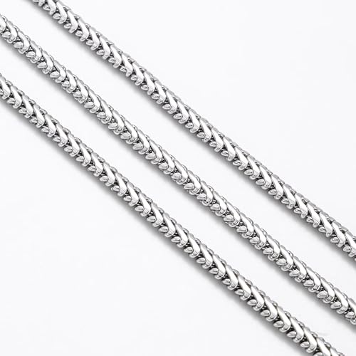 Image of THE MEN THING Chain for Men, Luxury Pure Titanium Steel Chain | Silver Stainless Steel Chain | Necklace Jewellery for Men & Boys