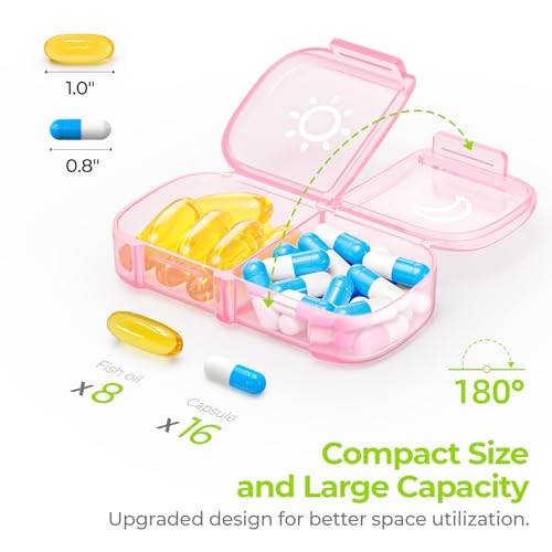Image of AUVON Weekly Pill Organizer 2 Times a Day, One-Sided Opening, Easy to Use