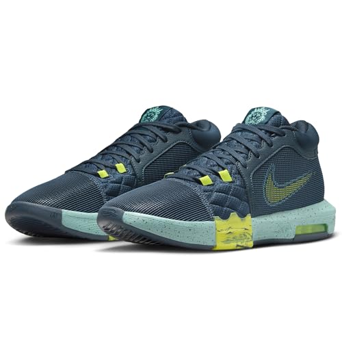 Nike Nike Lebron Witness 8 Basketball Shoes (FB2239-402, Armory Navy/Green Frost/Bicoastal/Cyber) Size 11