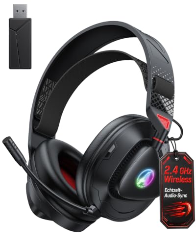 Awinnasey PH3 Kabelloses Gaming Headset für PS5, PS4, PC