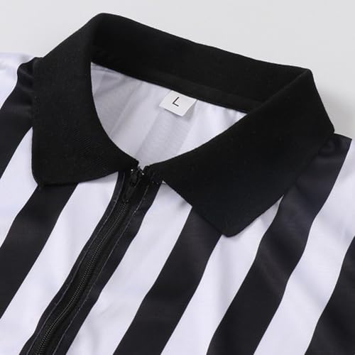 Uniforme de cour d'arbitre à rayures pour rester visible au basket-ball