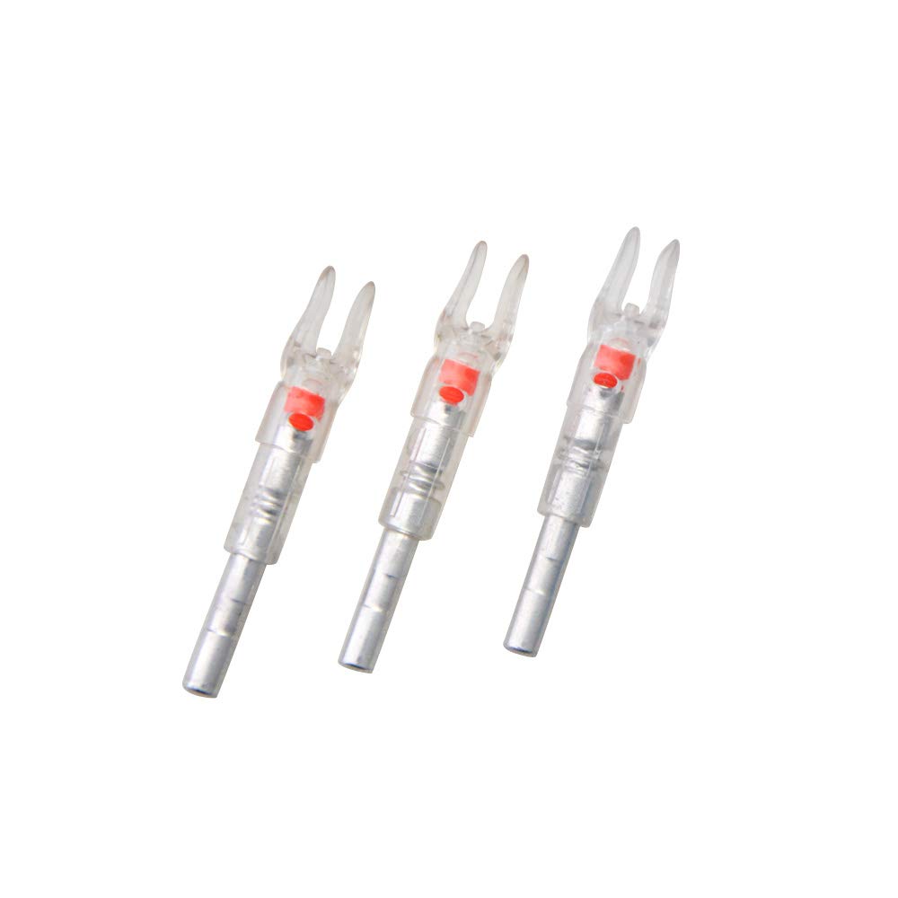 6Pcs Encoche de la Flèche en Lumineuse éclairage LED Lighted Nocks pour Flèches Nock Queue Flèche Nocks Automatiquement Nocks De Flèche pour ID 6.2mm Flèche Arbre