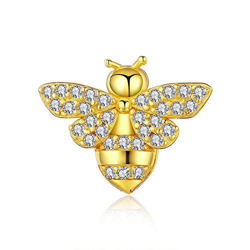 Breloques en argent sterling 925 abeille de luxe pour bracelet