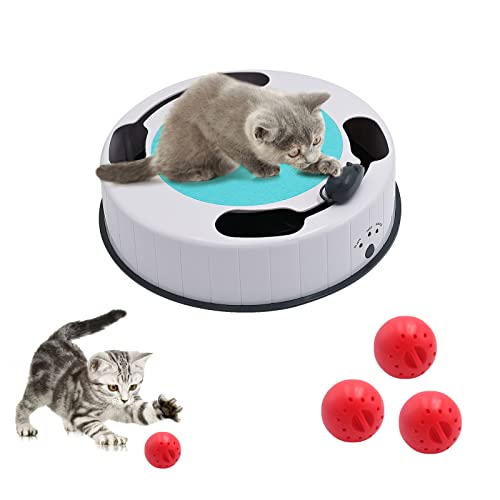 Wingpet Cat Interactive Toys With Simulate Hunting Mice For Indoor Kitten Toy, Cat Funny Toy With Scratching Pad, 3 Light Balls (Colorful) #TOP3