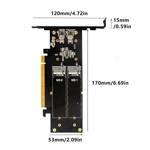 Adaptador PCIe 5.0 X16 para 4 NVMe con soporte RAID tarjeta de expansión de datos de alta velocidad 5