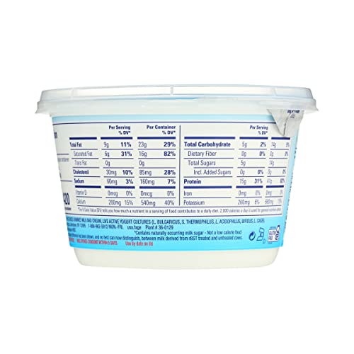 Fage Total Greek Yogurt, 5% Whole Milk, Plain, 16 Oz #TOP3