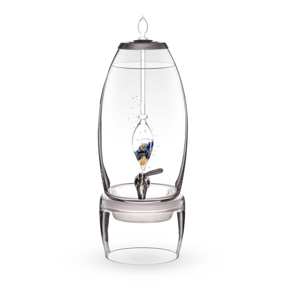 VitaJuwel Grande INSPIRATION | Crystal Water Dispenser with Lapis Lazuli & Rutilated Quartz