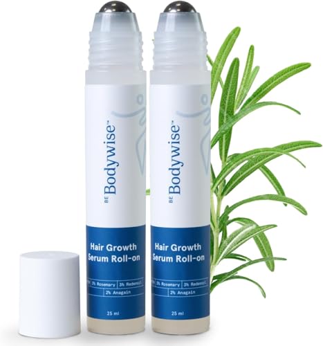 Be Bodywise Hair Growth Serum (Roll On) 3% Redensyl & 2% Anagain Hair Fall Control Serum For Women & Men Promotes Growth & Stimulates Follicles For All Hair Types Rosemary 25 ml (Pack of 2)