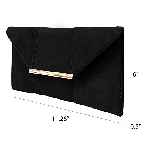 Image of JNB Faux Microsuede Envelope Clutch
