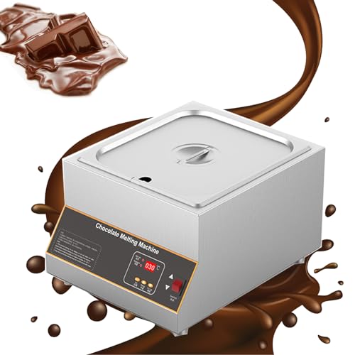 Ddasam Chocolatera electrica, chocolatera electrica para Hacer Chocolate Caliente, 500W, 12KG, 0~95℃ Acero Inoxidable para derretir y Calentar Chocolate/Leche/Crema/Sopa