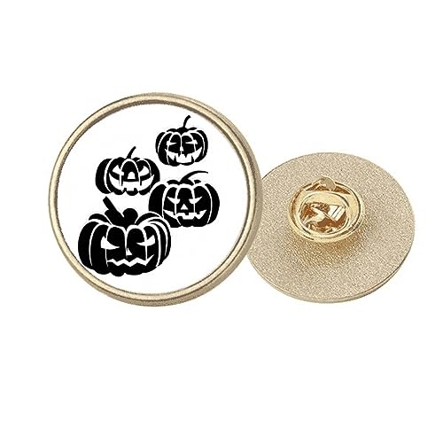 Broche citrouilles d'Halloween en métal doré, le cadeau d'automne idéal