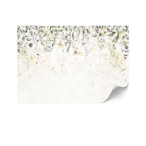LUMASOUL Papel Pared 400x280 cm - Papel Pintado Pared con motivo Naturaleza - Moderno para Salón y Dormitorio - Fotomurales Fácil de instalar - Flores IV