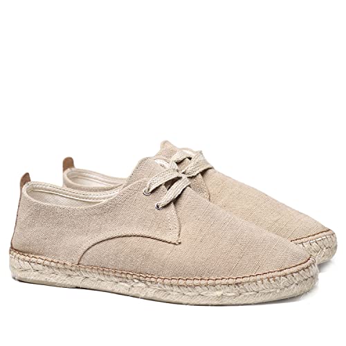 Toni Pons Dixon Men’s lace-up Espadrille Made of Cotton Fabric.