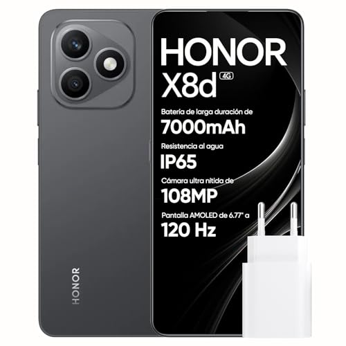 Honor X8d Smartphone 6,77" AMOLED, 3000 nits, 108 MP, 7000 mAh, 45W, 8/256 GB, IP65