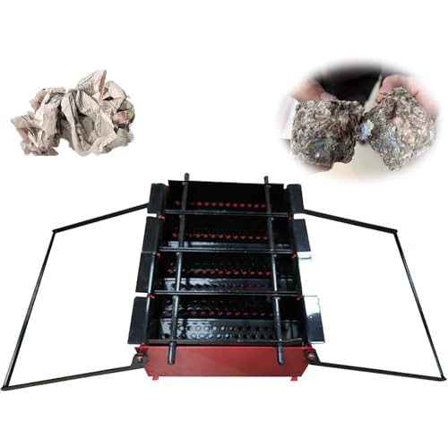 LHQYA Máquina para Hacer Briquetas Periódicos, Máquina para Prensar Papel Usado, Las Briquetas Después La Estabilización/Secado del Material Se Pueden Usar como Combustible, para Hogares, Fábricas