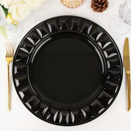 Set 6 Platos Desechables Redondos Negros 13" miniatura 6