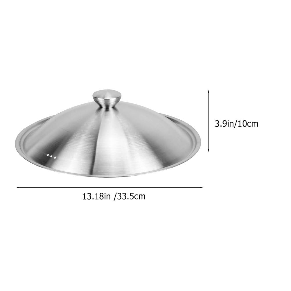 Yardwe Cubierta universal para ollas de acero inoxidable, cubierta de repuesto templada (12 pulgadas)