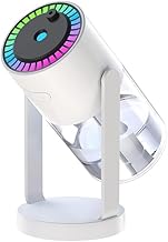 USB Air Freshener 260ml with Colorful LED Light and Star Display, Air Humidifier with 6-8 Hours Timer and Auto Shut-Off for Home Office Car White