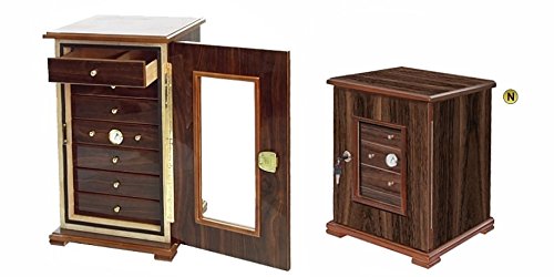 Humidificateur porte-cigares 7 tiroirs Lubinski armoire de table en noyer