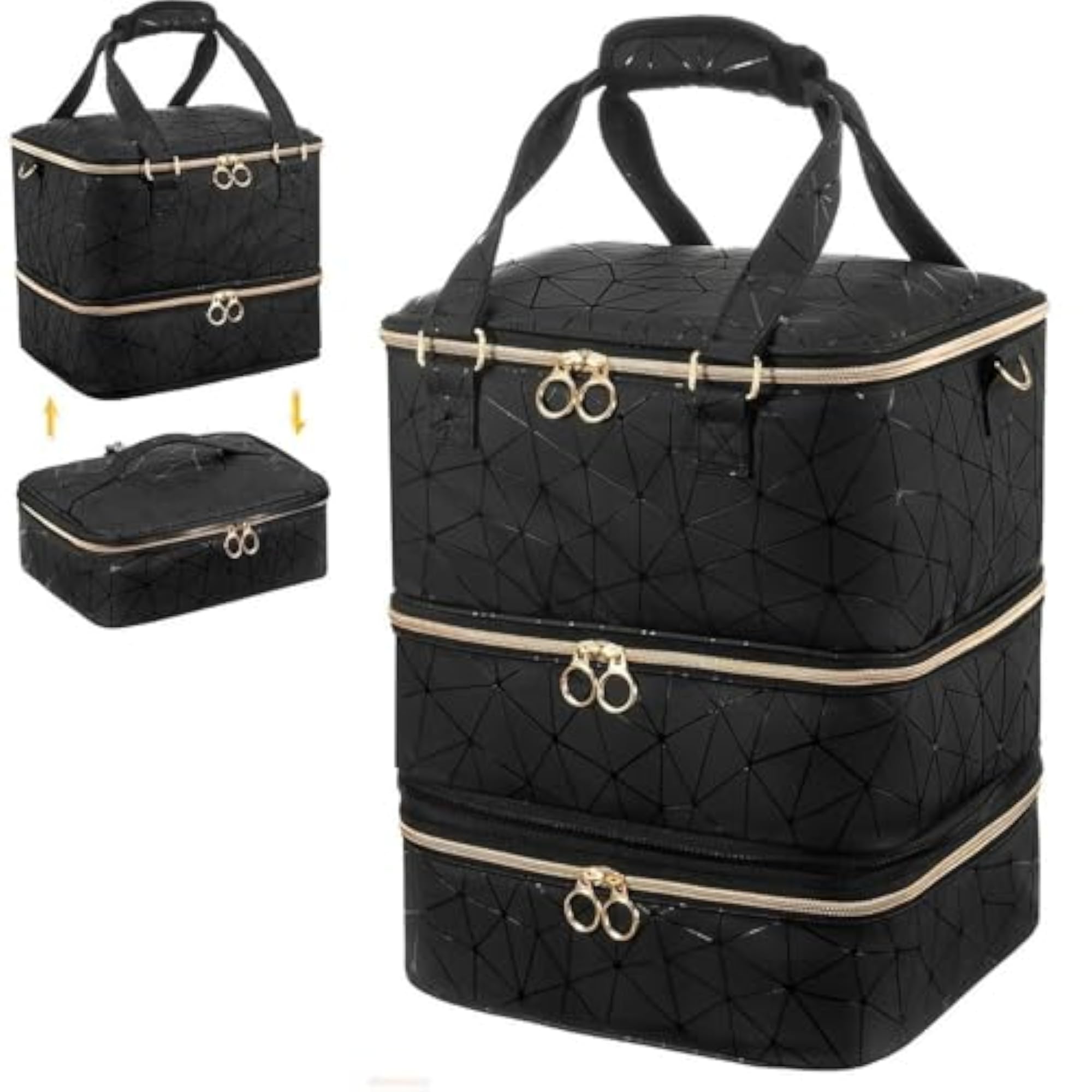 Nail Polish Organizer Bag, PU Leather Storage