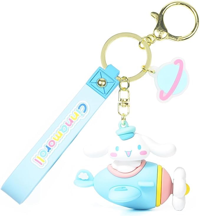LUYAOCute Keychain Accessories Anime Characters Kawaii Accessories Keychain Anime Keychains Suitable for Girls Women Gifts(Cinnamoroll)