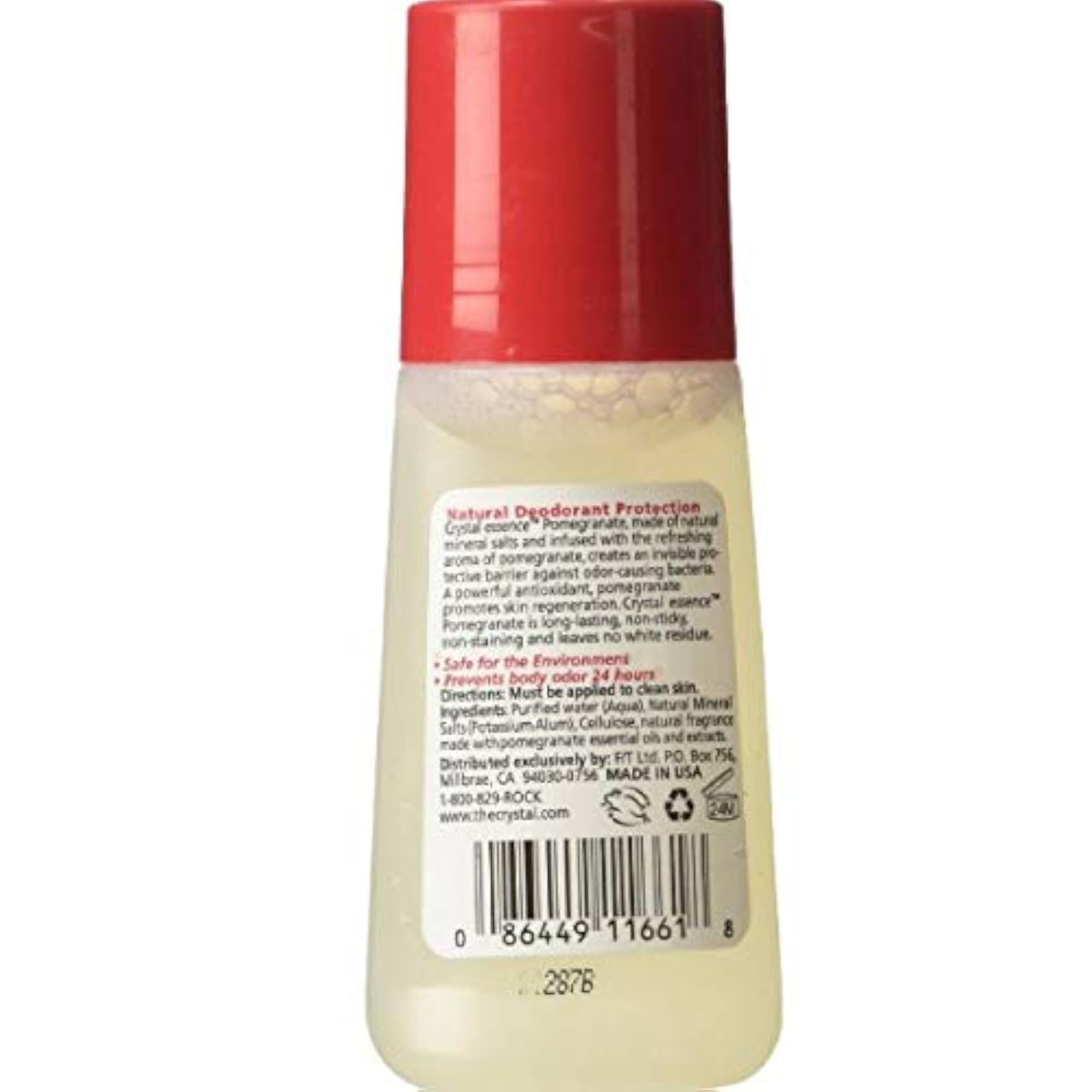 Mineral Deodorant Roll-On, Pomegranate