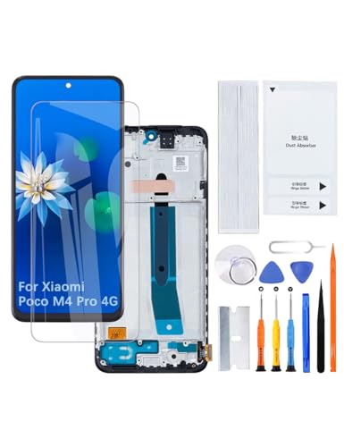 H&LYCYJ Pantalla de pantalla para Xiaomi Poco M4 Pro 4G TFT MZB0B5VIN 2201117PI 2201117PG LCD Kit de montaje con marco
