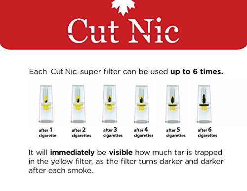 Cut Nic 4 Hole Disposable Cigarette Filters (300 Filters) Including 1 Travel Case #TOP4