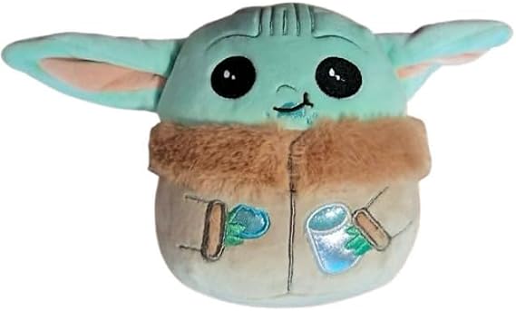 Squishmallows 6.5" Star Wars Baby with Cup Collectible Soft & Squishy Food Stuffed - Add to Your Squad - Gift for Kids, Girls & Boys
