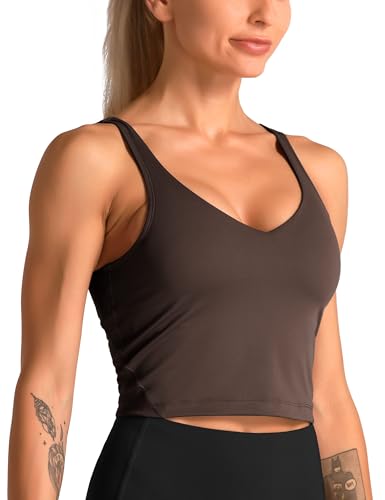 Image of Dragon Fit Sports Bra for Women Longline Padded Bra Yoga Crop Tank Tops Fitness Workout Running Top