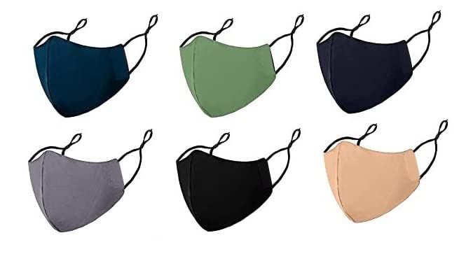 Cotton Unisex Super Breathable Fabric Face Mask, Anti-Bacterial Cotton Cloth Face Mask Reusable Washable with Adjustable Ear loop Masks for Adult-image-30