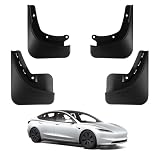 BASENOR 2024 2025 2026 Tesla Model 3 Highland Mud Flaps Splash Guards Fenders (Set of 4), No Drilling No Tape Mudflaps (Proprietary Design) All Weather Protector Mudguards for Model 3