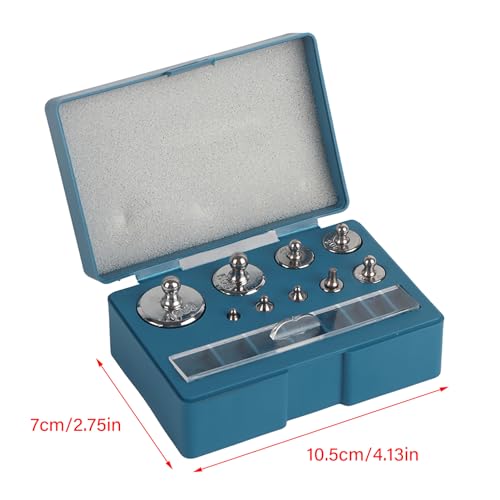 Ejoyous Kalibriergewicht Set für Digitalwaagen, 17-teiliges Kalibrierung Gewicht Set Präzision Grammwaage Gewicht mit Pinzette 10 mg–100 g