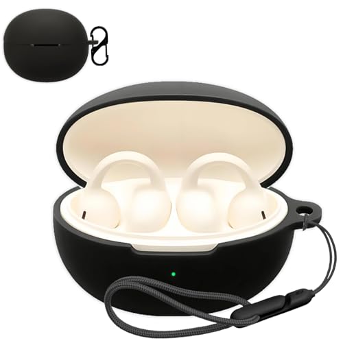 For Baseus Bass BC1 Lite �p �P�[�X �J�o�[ �yNOUKAJU�z ���C�����X �C���[�z�� �V���R�� �ی�P�[�X �i�J���r�i�t��+�X�g���b�v�t�� �j �����h�~ �L�Y�h�~ �ϏՌ� �����[�d�\ �h�� �h�o (�u���b�N)