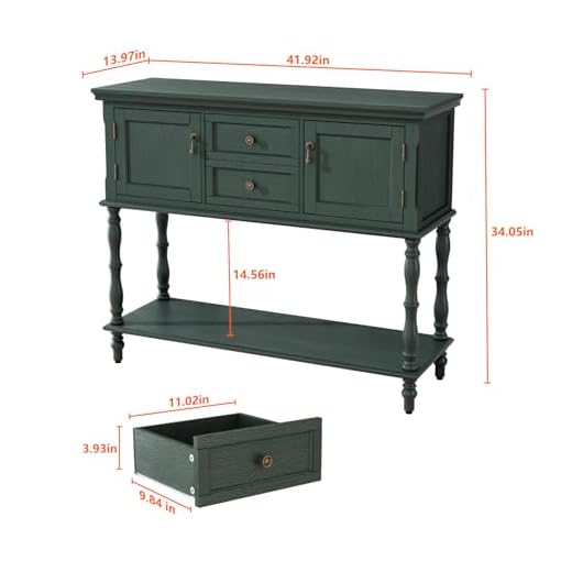 ARTPOWER Retro Console Table with Storage