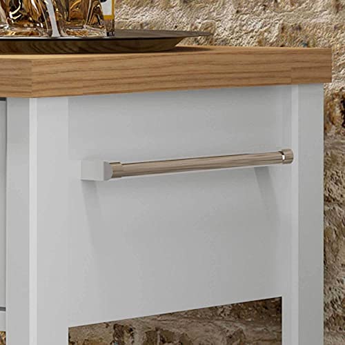 Aparador Carrinho Chá 1 Gaveta Ba-130 Denver Ditália Móveis Branco