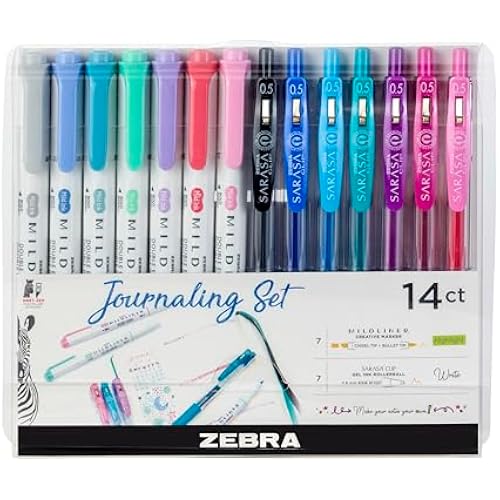 Zebra Pen MILDLINER Highlighter & SARASA Clip Gel Set, Assorted, 14-Pack