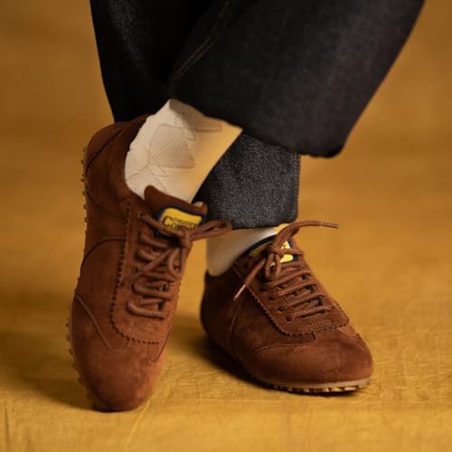 Image of Theater Women Combats Suede Sneakers | Soft Lace-Up Walking Shoes with Cushioned Grip Sole | Lightweight, Stylish & Comfortable Suede Footwear