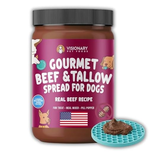 Visionary Pet Foods Beef Dog Meat Spread – High Protein, Low Carb, Limited Ingredient, Dog Safe Peanut Butter Alternative – Lick Mat, Meal Topper, Pill Treat – 12oz