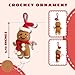 KORUBIA Gingerbread Christmas Ornaments - Gingerbread Crochet Ornament - Gingerbreads Ornaments for Christmas Tree - Cute Gingerbreads Gifts for Women, Men, Lovers - Crochet Ornament & Card