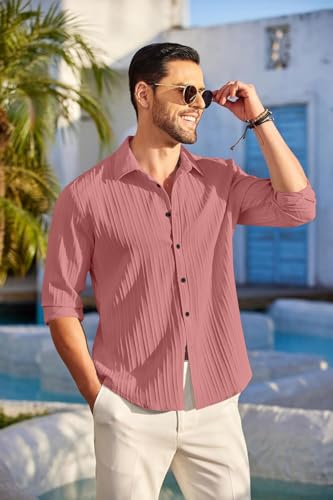 Image of ROYALSCOUT Men's Popcorn Full Sleeves Casual Shirt | Men Stylish Regular Fit | Button-Down Stylish Shirt for Party & Casual Wear