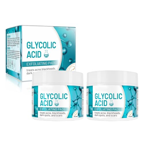 Tkekruh 2PCS Almohadillas Exfoliantes 50 pads, Peel Pads, PAlmohadilla Facial Exfoliante, Minimizador, Almohadilla Facial Exfoliante, Limpiar Los Poros, Minimizador, Eliminar El Acné