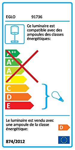 EGLO PIANELLA lampada da tavolo Cromo, Trasparente...
