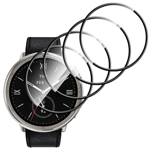 �y4���Z�b�g�zFor Amazfit Active 2 �t�B���� PET������ �Y�f�@�� �����ߗ� �����x�^�b�` �w��h�~ �Ռ��z�� �����z�� �C�A�h�~ Amazfit Active 2 �p �ی�t�B����