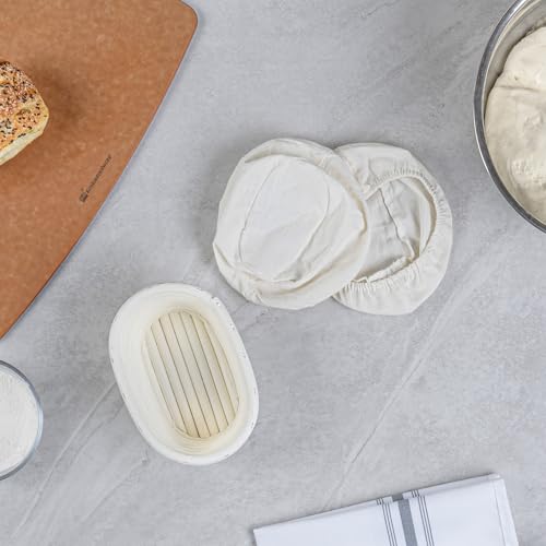 Restaurantware Oval Rattan Banneton Proofing Basket, 2 Cotton Liners, 10 Ct by Restaurantware - Used condition - Image 6